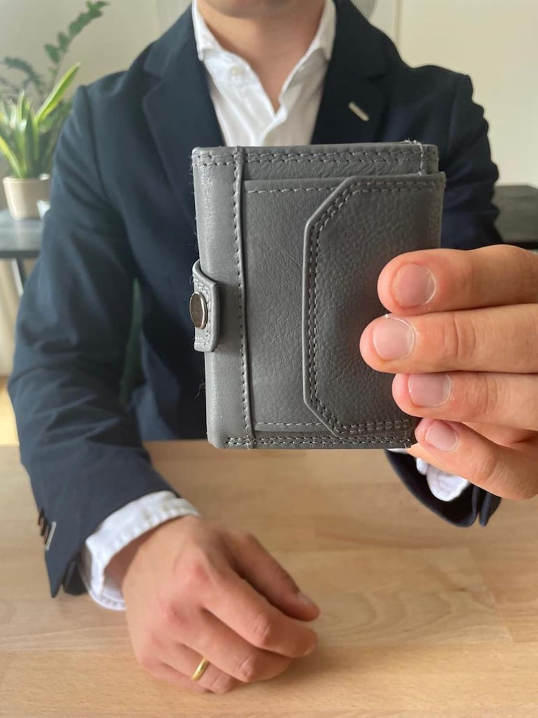 Josephine Osthoff Mini Geldbörse mit Münzfach, RFID Credit Card Holder Damen und Herren Slim Wallet