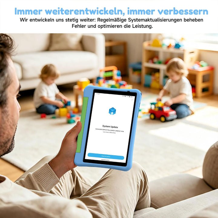 ALLDOCUBE KIDO 8 Zoll Kinder Tablet, Android 15 Go, 32GB ROM, 5000mAh, Blau | 3GB RAM, zwei Lautspre