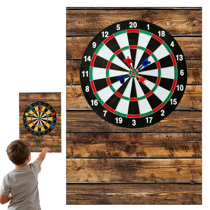 Holzmaserung Dartboard Wandschutz, Filz Dartscheibe Wandschutz Selbstklebend, Wandumrandung für Dart