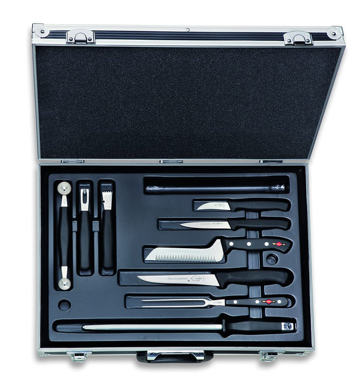 F. DICK Kochkoffer Manhattan 14-teilig (Messer-Set mit Koffer, inkl. Kochmesser + Kochwerkzeug / Zub
