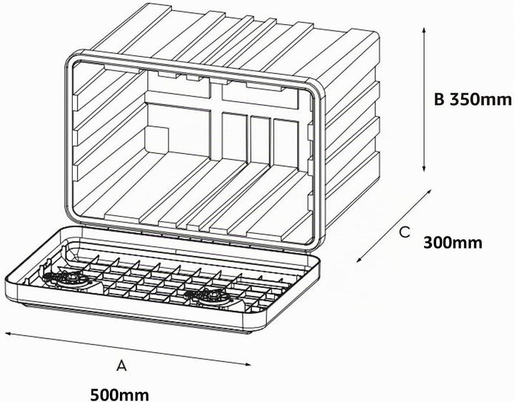 Daken Werkzeugkasten Just 500 500 x 350 x 300 cm – ein