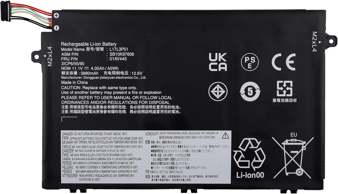 Swark Laptop Akku L17L3P51 L17C3P51 Kompatibel mit [Lenovo] ThinkPad E480 E485 E490 E495 E580 E585 E