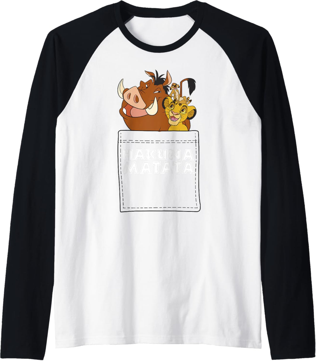 Disney Lion King Hakuna Matata Friends Pocket Raglan