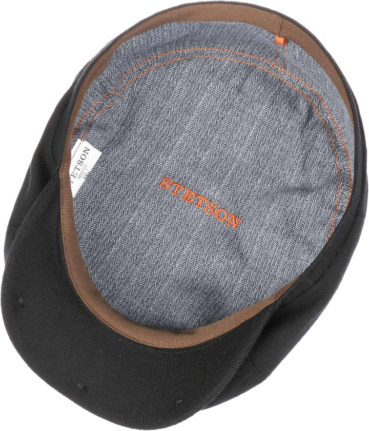 Stetson Brooklin Wool Cashmere Flatcap Herren - Made in EU - Mütze mit Futter aus Baumwolle - Unifar