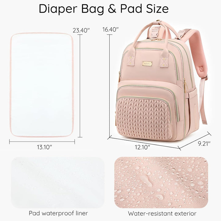 AIJIEKE Wickeltasche Rucksack, multifunktionale, wasserdichte Wickeltasche, Reiseutensilien, Babytas