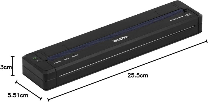 Brother PJ-722 mobiler Thermodirekt Drucker (A4, A5, A6, 203 dpi, USB 2.0), Schwarz