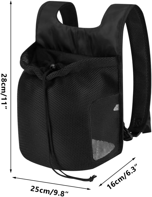 Hunde Fronttrage Rucksack, Atmungsaktiver Haustier Reisetasche, Belüftete Mesh Welpentasche mit Vers