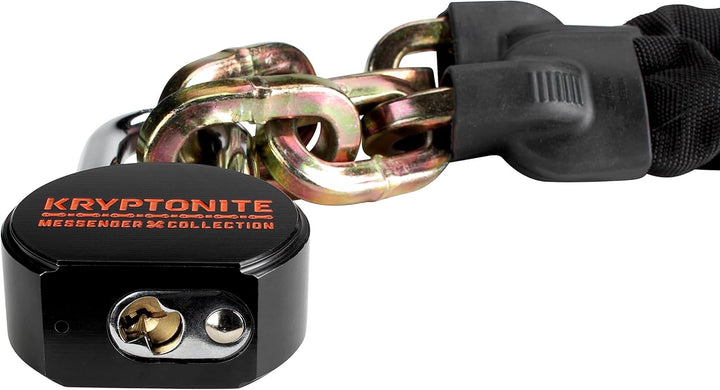 Kryptonite Messenger Chain & Moly Kettenschloss 2017 Kabel, Schwarz/ Orange