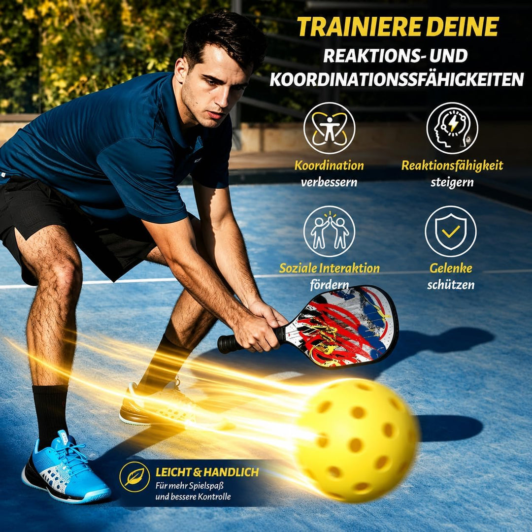 Personalisierter Pickleball Schläger mit Foto, Name oder Logo, Carbonfaser oder Fiberglas, Leichter
