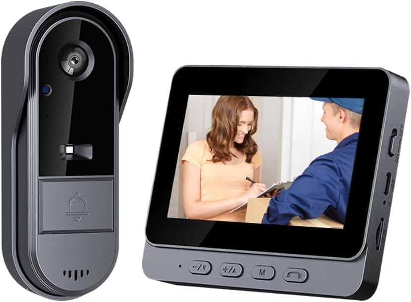 TKMARS Kamera Klingel Haustür Videoklingel Türklingel mit Kamera Kabellos 2.4G Drahtlose Bluetooth-V