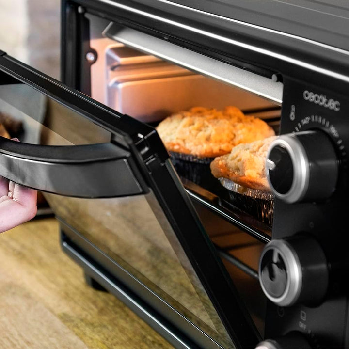 Cecotec Tischofen Bake&Toast 2300 Black, 23 L, Leistung 1500 W, bis zu 230ºC, 3 Heizmodi: Grill, Unt