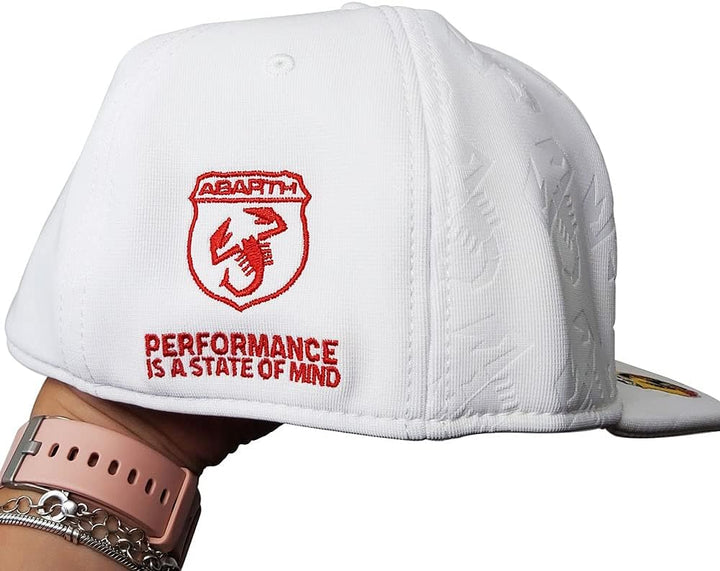 Abarth 21730 weisser Hut mit flachem Visier, White, One Size, Einheitsgrösse