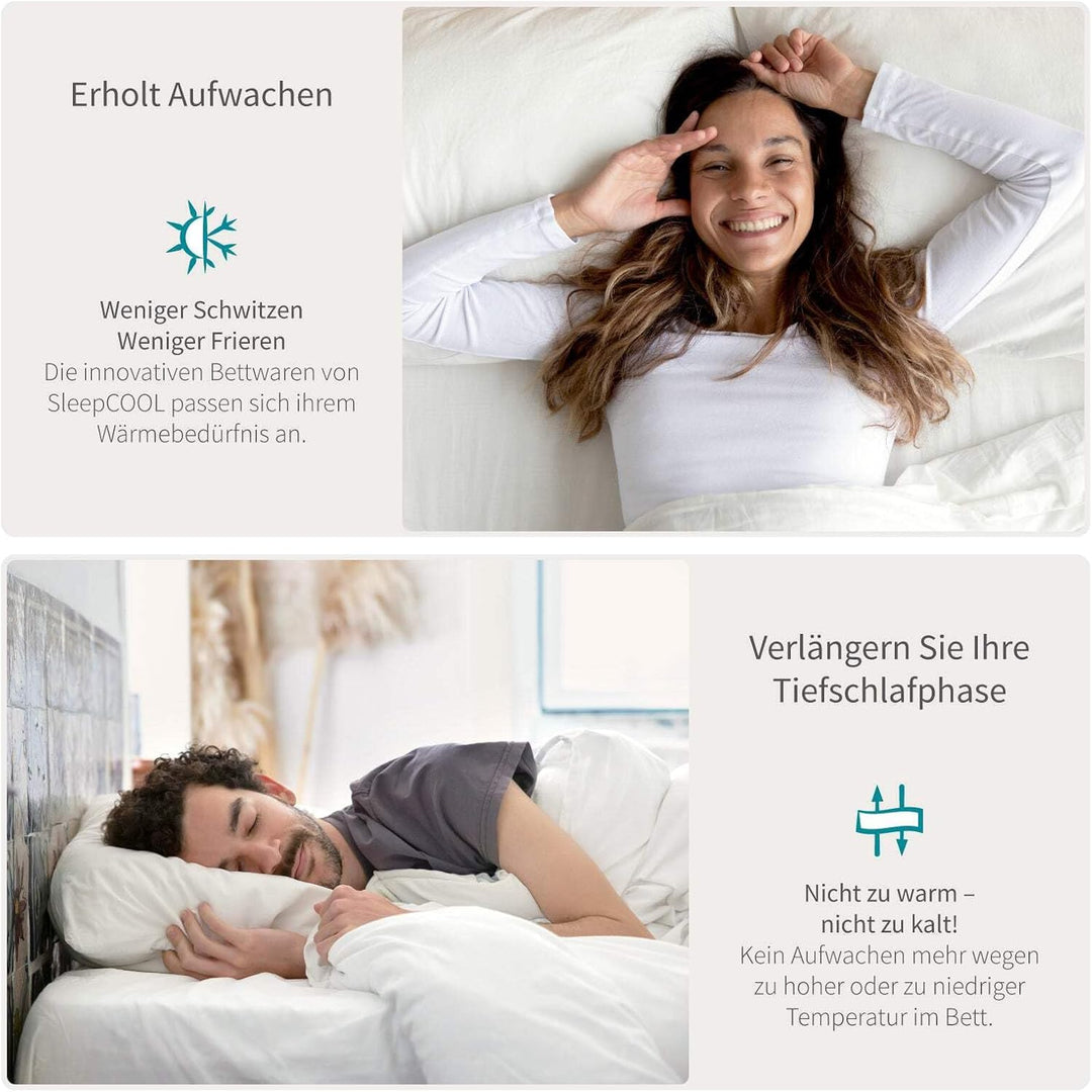 Matratzenauflage 100x200cm für optimale Schlaftemperatur COOL.Moments - Weniger Schwitzen, Weniger F