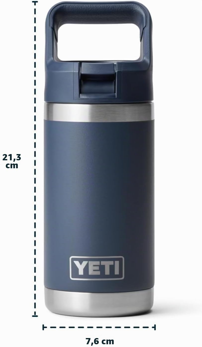 YETI Rambler Jr Kinder Trinkflasche 12 oz (354 ml) Big Sky Summer Camp – Edelstahl Trinkflasche mit