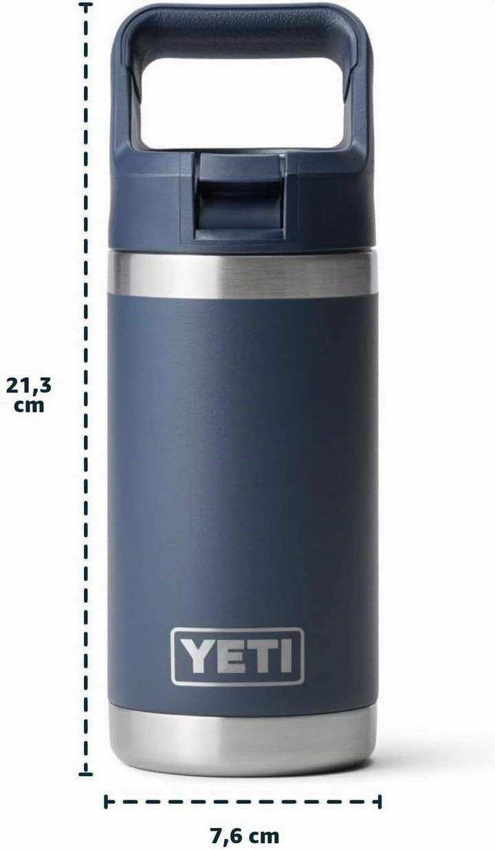 YETI Rambler Jr Kinder Trinkflasche 12 oz (354 ml) Big Sky Summer Camp – Edelstahl Trinkflasche mit