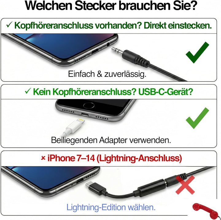 Opis 60s Micro - Retro Handyhörer für Android Smartphones, Tablets, Notebooks und Handys in der Form