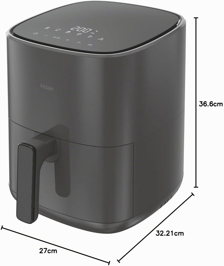 Haier Heissluftfritteuse mit LED DisplayI Airfryer mit 6 Programmen &amp; 5L Volumen für 4 Personen I 15