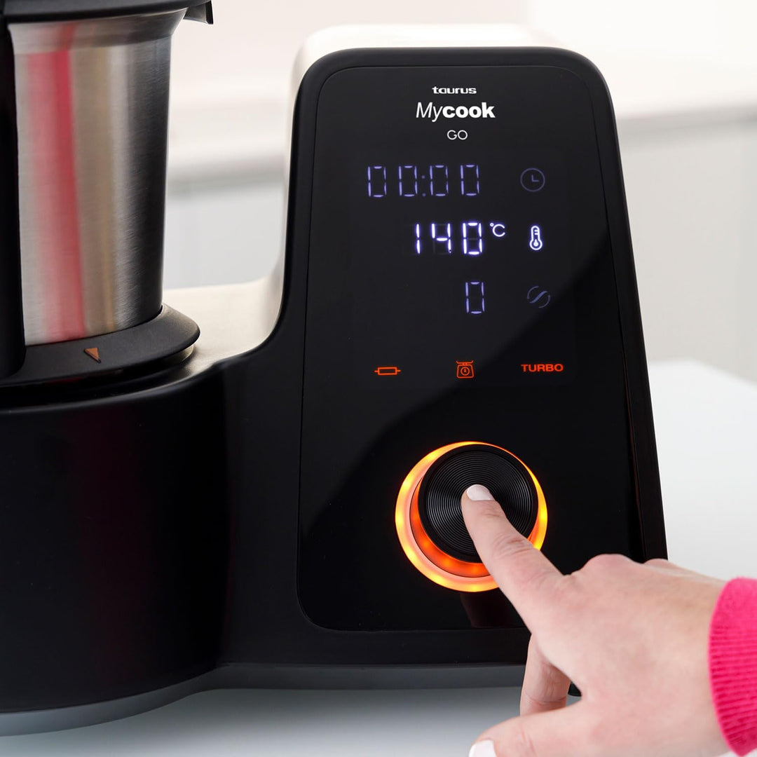Taurus Küchenmaschine Mycook Go, 1600 W, patentierte Induktion, 2 l Edelstahl, 25 Funktionen, integr