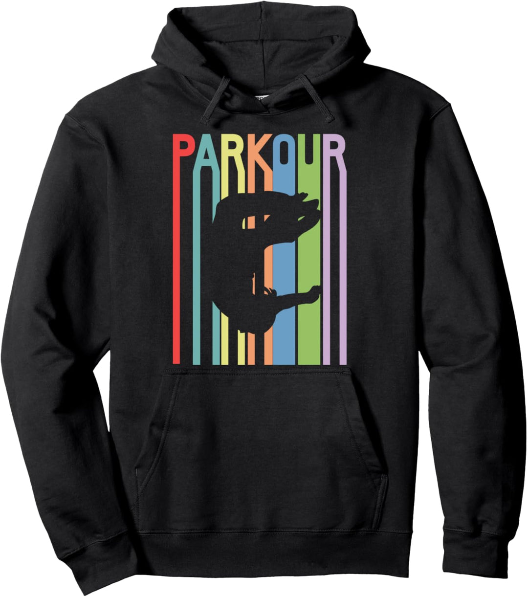 Parkour Lustig Retro Witzig Geschenk Herren Damen Kinder Pullover Hoodie