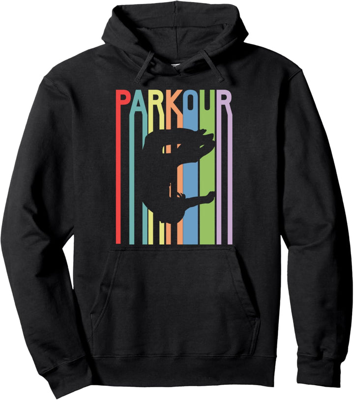 Parkour Lustig Retro Witzig Geschenk Herren Damen Kinder Pullover Hoodie