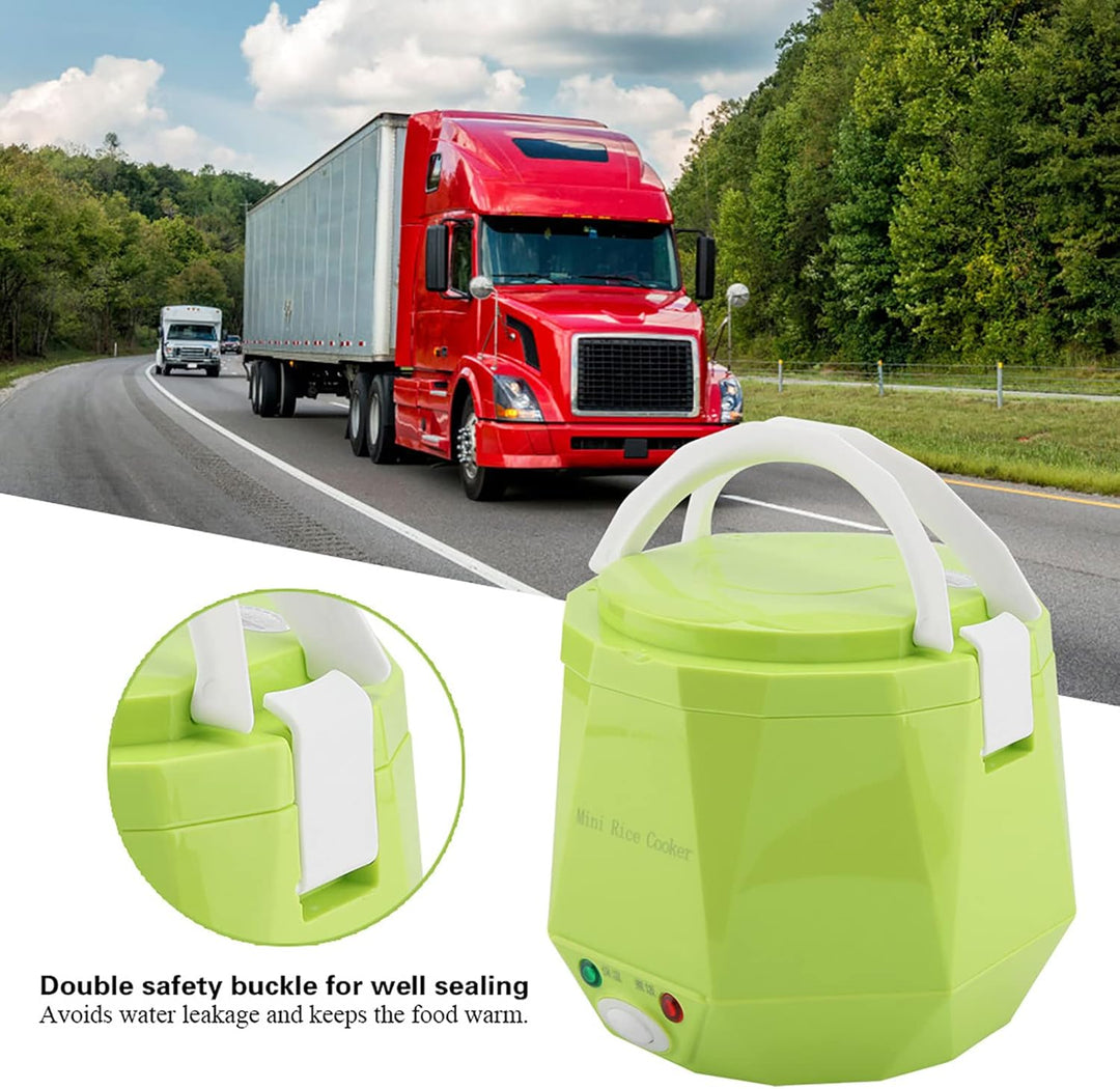24V 140W 1,3 L Elektrischer Tragbarer Multifunktionaler Reiskocher Dampfgarer für LKW Doppelte Siche