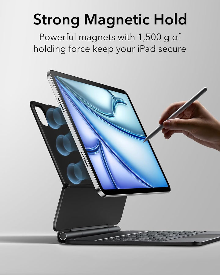 ESR Rebound Magnetische Keyboard Hülle, iPad Tastatur kompatibel mit iPad Pro 12.9 2022/2021, Freisc