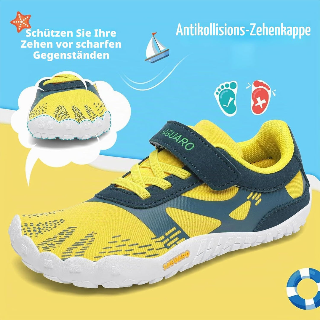Saguaro Trailschuhe für Kinder, Mädchen, Sportschuhe, atmungsaktiv, rutschfest 24 EU Gelb, 24 EU Gel