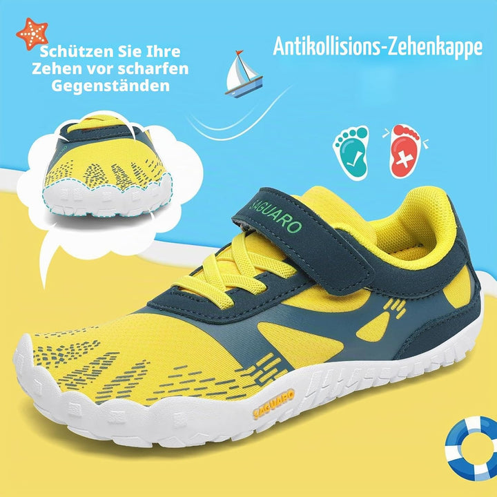 Saguaro Trailschuhe für Kinder, Mädchen, Sportschuhe, atmungsaktiv, rutschfest 24 EU Gelb, 24 EU Gel
