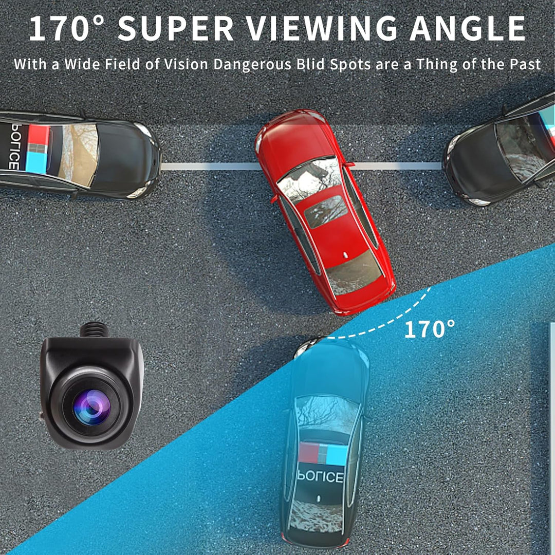 OBEST Rückfahrkamera Auto Set 1080P mit LCD Monitor Bildschirm, Nachtsicht Parkplatzkamera IP69 Wass