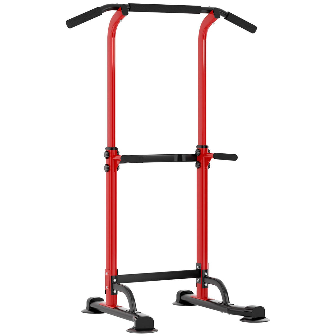SogesHome Klimmzugstange Power Tower Übung Euipment für Zuhause Fitnessstudio Dip Station Höhenverst