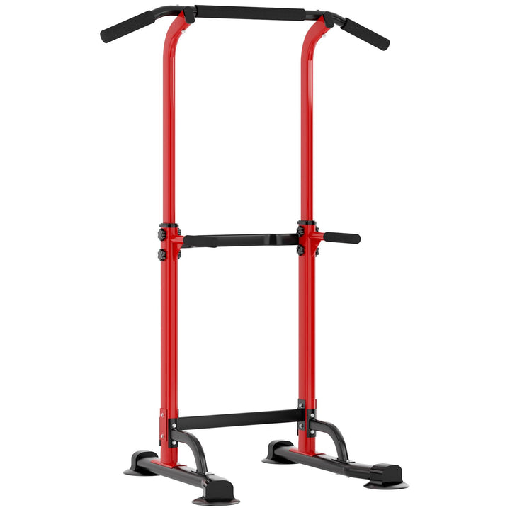 SogesHome Klimmzugstange Power Tower Übung Euipment für Zuhause Fitnessstudio Dip Station Höhenverst