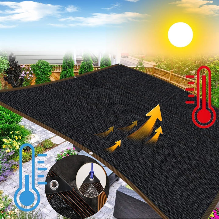 Schattierungsnetz, Garten Schattennetz mit Ösen, Schattiernetz 80-95% uv-Schutz Sonnenschutznetz, Be