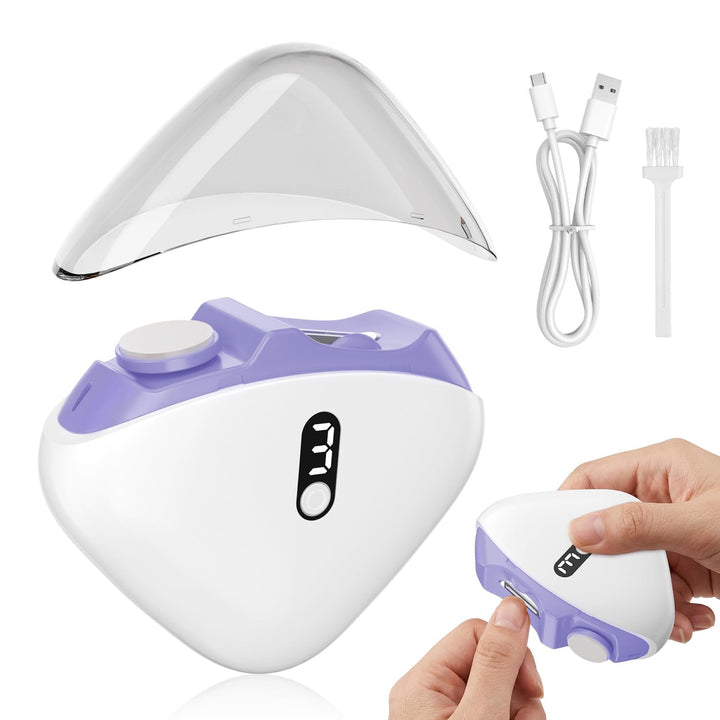 Upgrade Elektrische Nagelknipser 2-in-1, 2026 Neu Elektrischer Nagelknipser und Polierer mit 3 Gesch