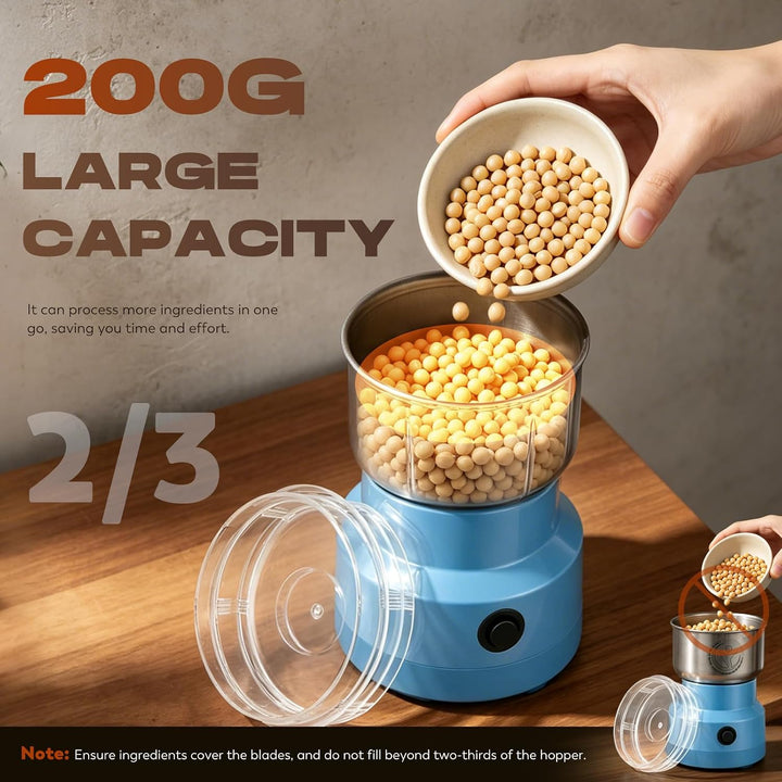 Moongiantgo Getreidemühle Multifunktionale 200W 14500rpm Gewürzmühle Ultrafeine Kaffeemühle, 300ml K
