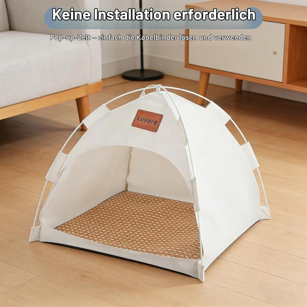 Haustier Zelt Nester 48x48x42cm, Hundezelt Katzenzelt Haustierzelte Häuser mit Kissen, Keine Install