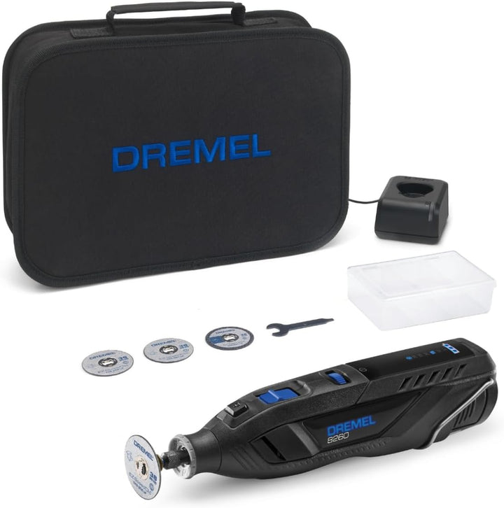 Dremel 8260 Akku-Rotationswerkzeug mit bürstenlosem Motor und 12V 3Ah Lithium-Ionen-Akku, Akku-Multi