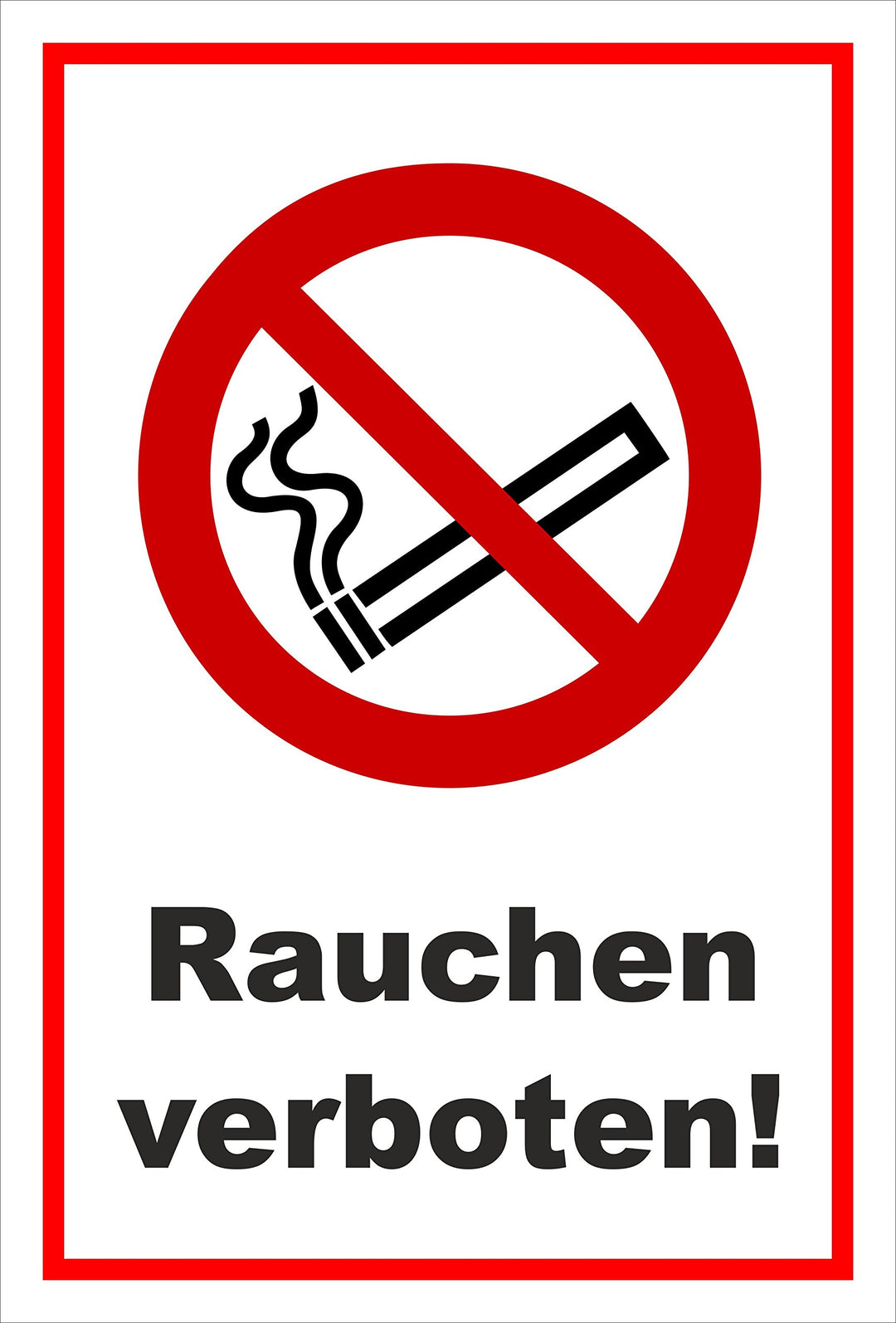 Melis Folienwerkstatt Schild - Rauchen verboten - 60x40cm - Bohrlöcher - 3mm Aluverbund – S00355-005