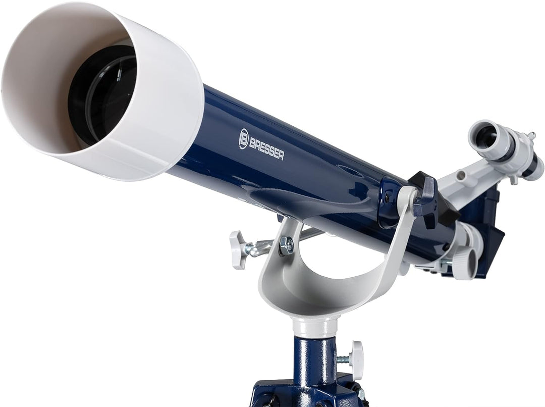 Bresser junior Linsenteleskop 60/700 AZ mit azimutalem Stativ, LED Sucher, Transportkoffer und weite