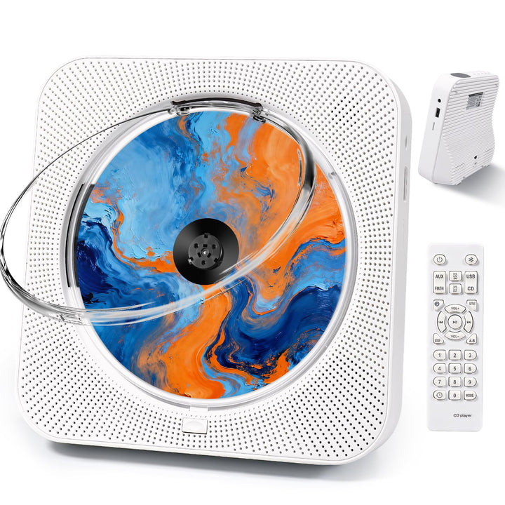 Liphier Tragbarer Bluetooth-Musik-CD-Player – Desktop-Multifunktionaler Kpop-CD-Player mit HiFi-Soun