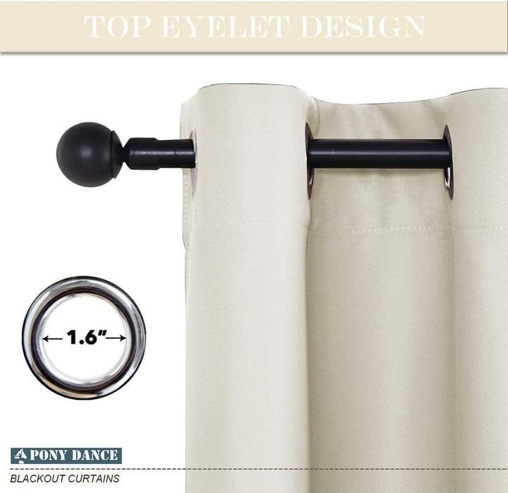 PONY DANCE Gardinen Kinderzimmer Mädchen - 1 Stück H 240 x B 140 cm Verdunkelungsvorhang Abdunkelnd