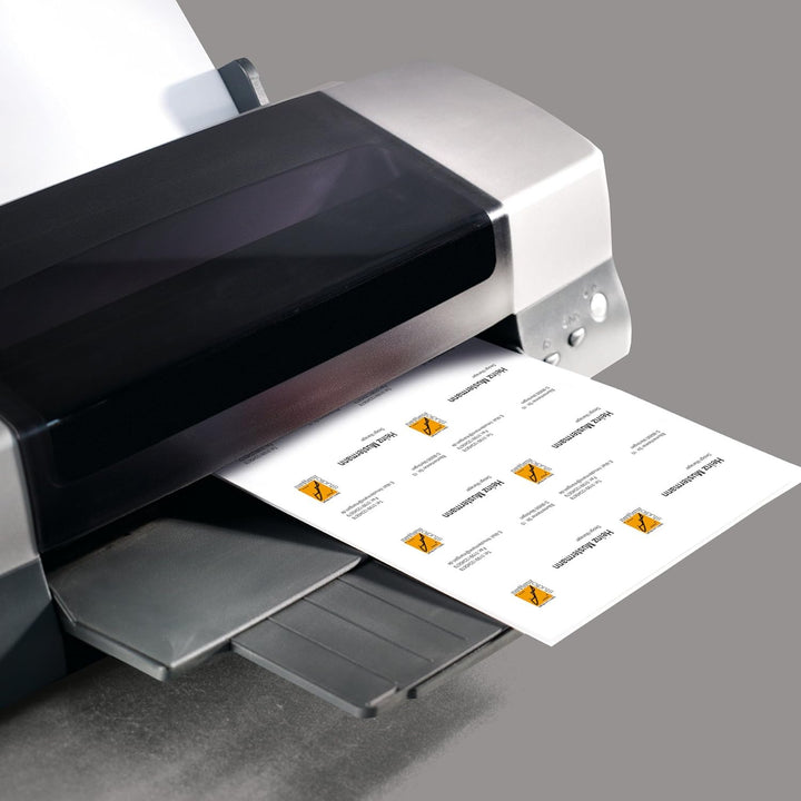 SIGEL LP801 bedruckbare Visitenkarten 3C, 400 Stück (40 Blatt), hochweiss, glatter Schnitt rundum, 2