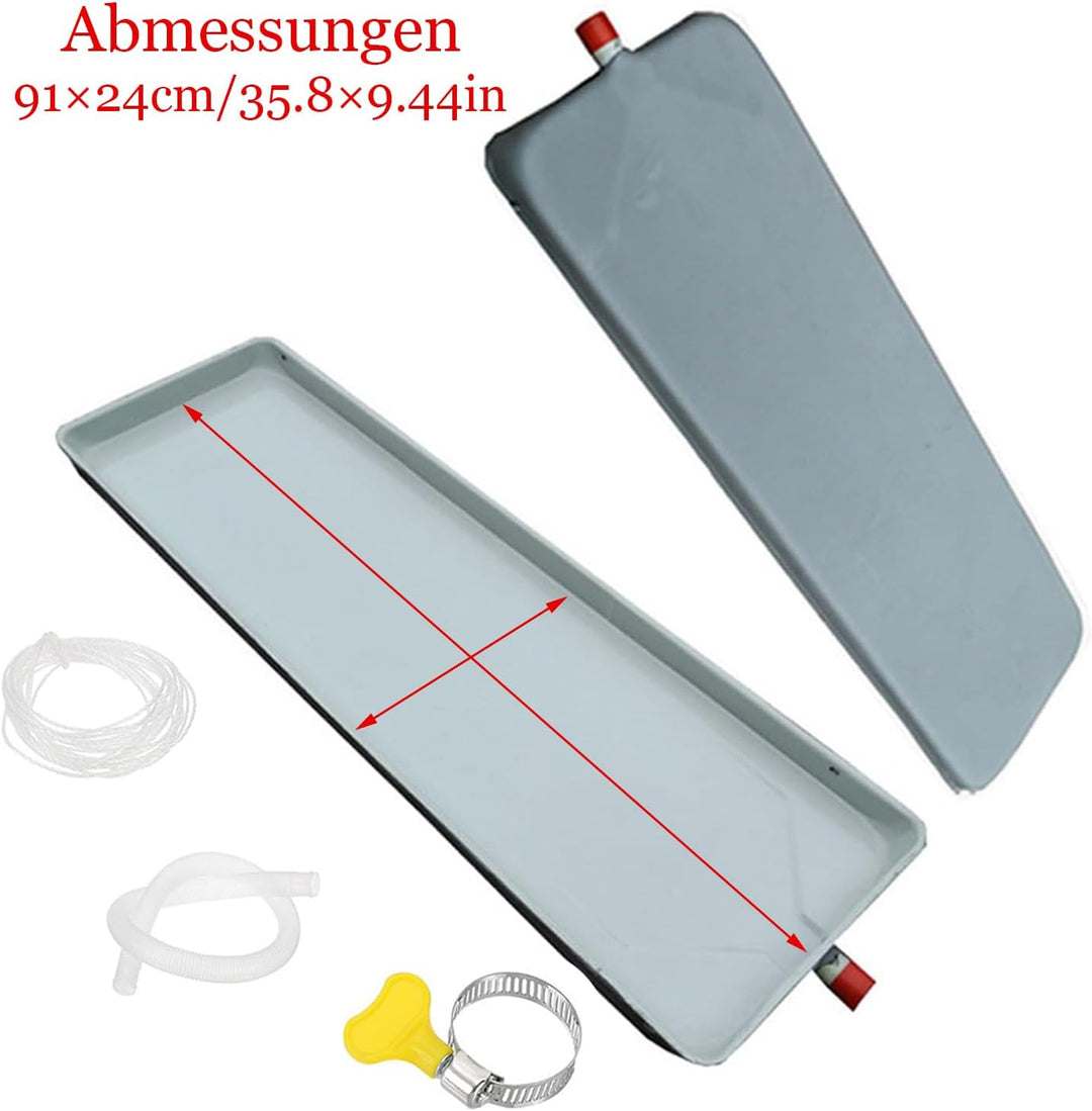 Auffangwanne mit Ablauf 35.8×9.44in, Innen und Aussengeräte Klimaanlage kondensatablaufwanne für HVA