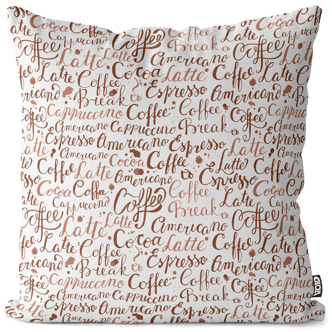 VOID Kaffee Schriftzug Cafe Kissenbezug Kissenhülle Sofakissen Kissen Deko Outdoor-Kissen Dekokissen