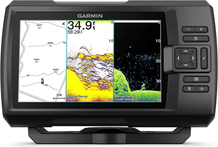 Garmin Striker Vivid 7cv, Easy-to-Use 7-inch Color Fishfinder and Sonar Transducer, Vivid Scanning S