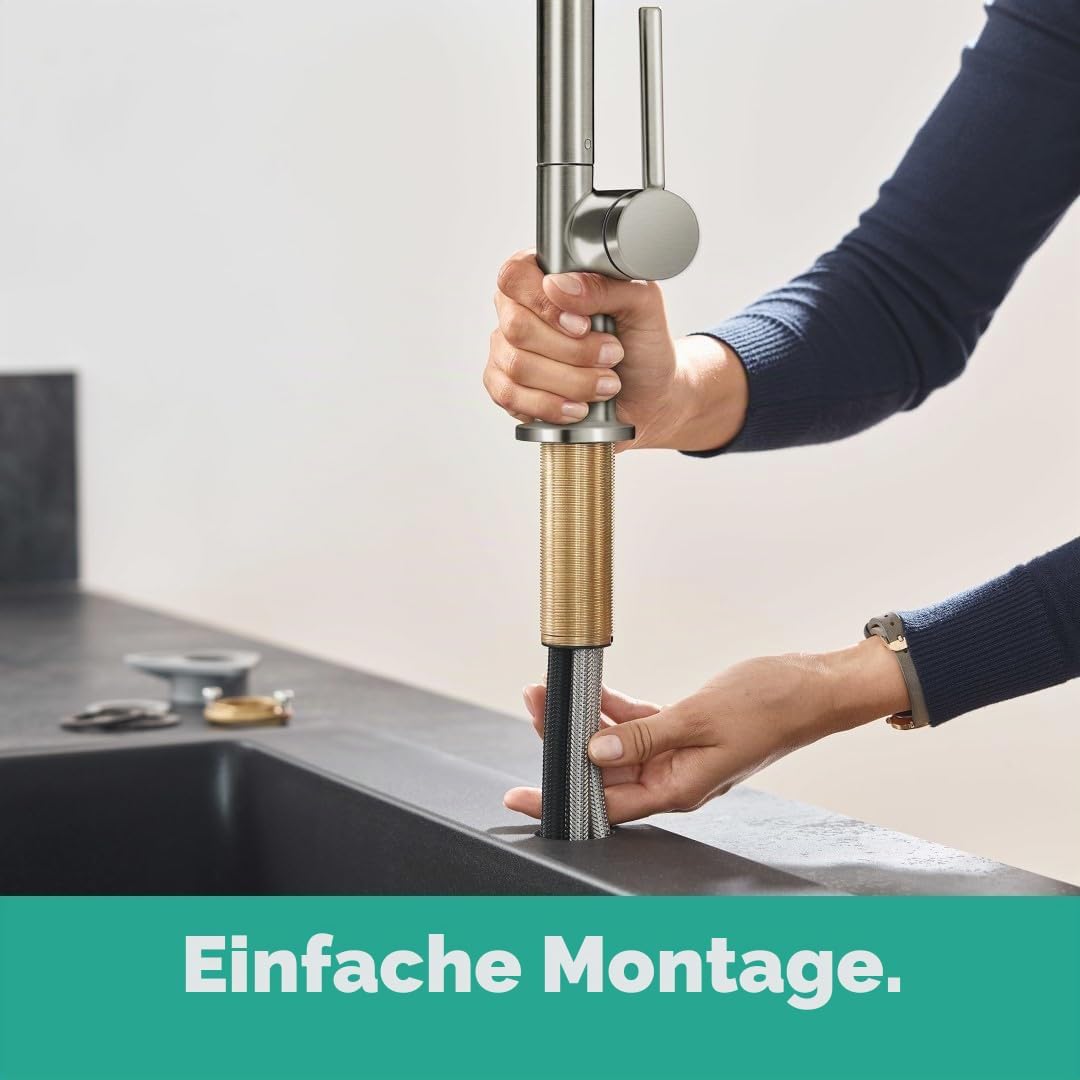 hansgrohe Küchenarmatur Talis M54, Wasserhahn Küche mit Auslauf Höhe 270 mm, 360° drehbar, 1 Strahla