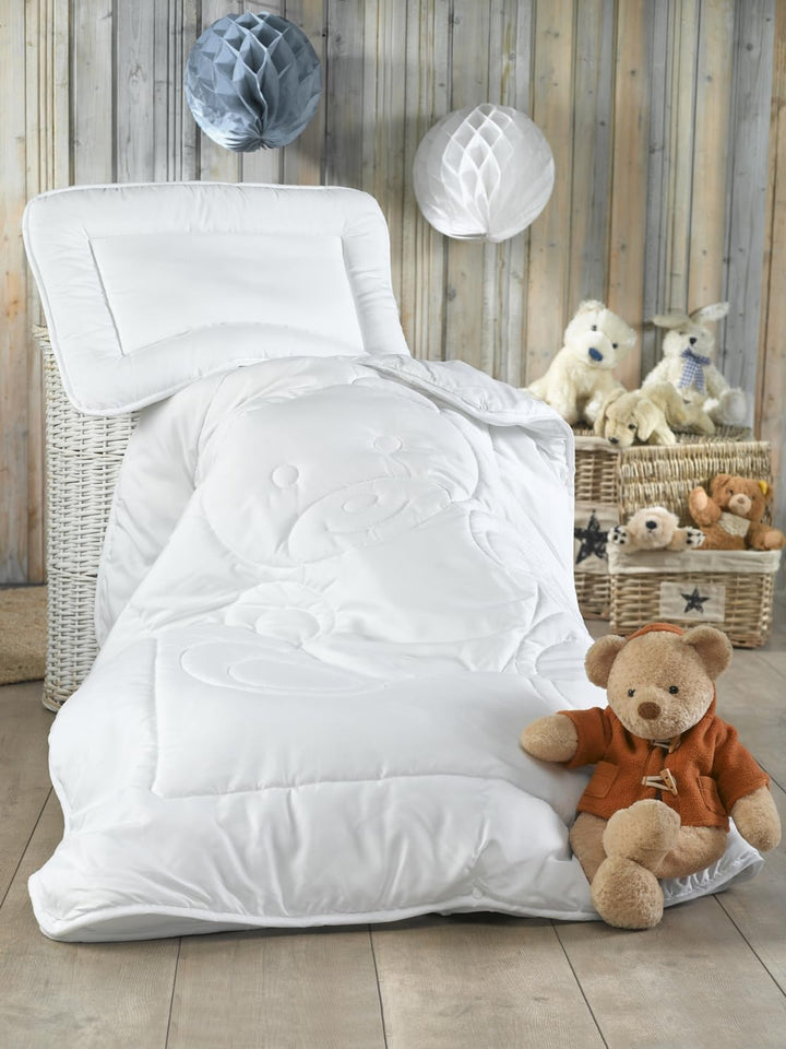Carpe Sonno Baby Bettdecke und Kissen + Babybettwäsche 100x135 [Kinder Bettdecken Set] Kinderbettdec
