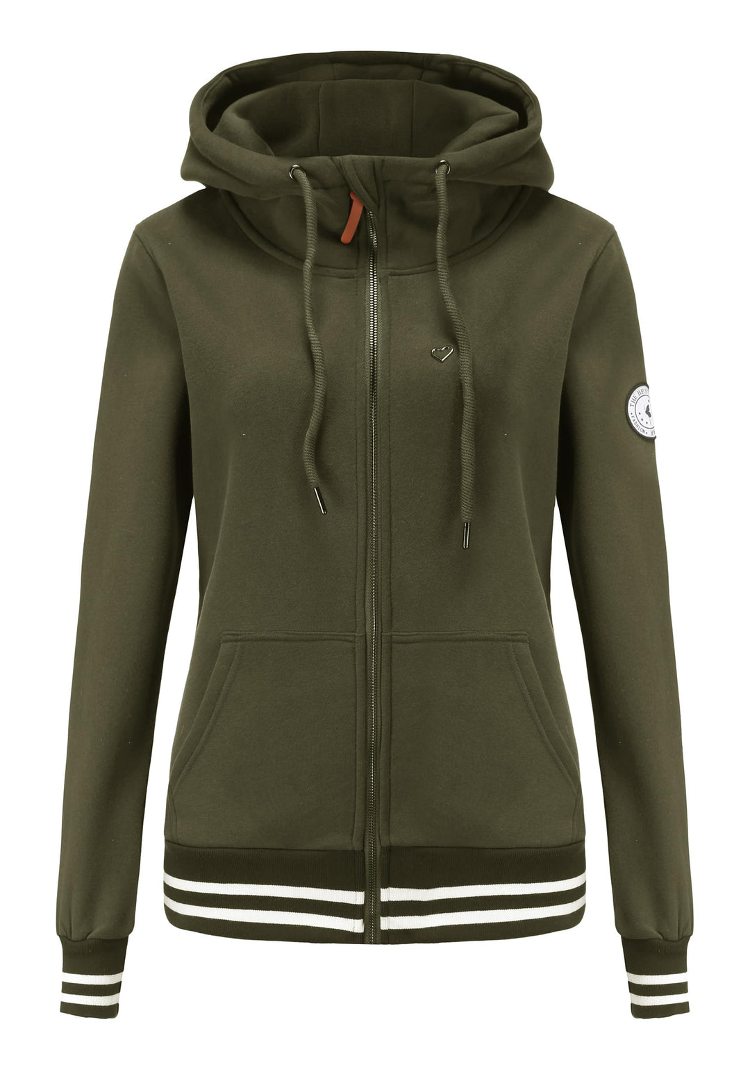 Damen Sweatjacke Kapuzenpullover Zip Hoodie Kapuzenjacke Winter Sweatshirt Jacke S Armeegrün, S Arme