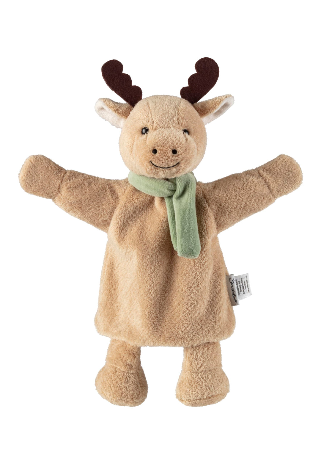 Sterntaler Handpuppe Elch - weiches Kinder Spielzeug zum Puppentheater, Erzählen, Kuscheln & Sprachf