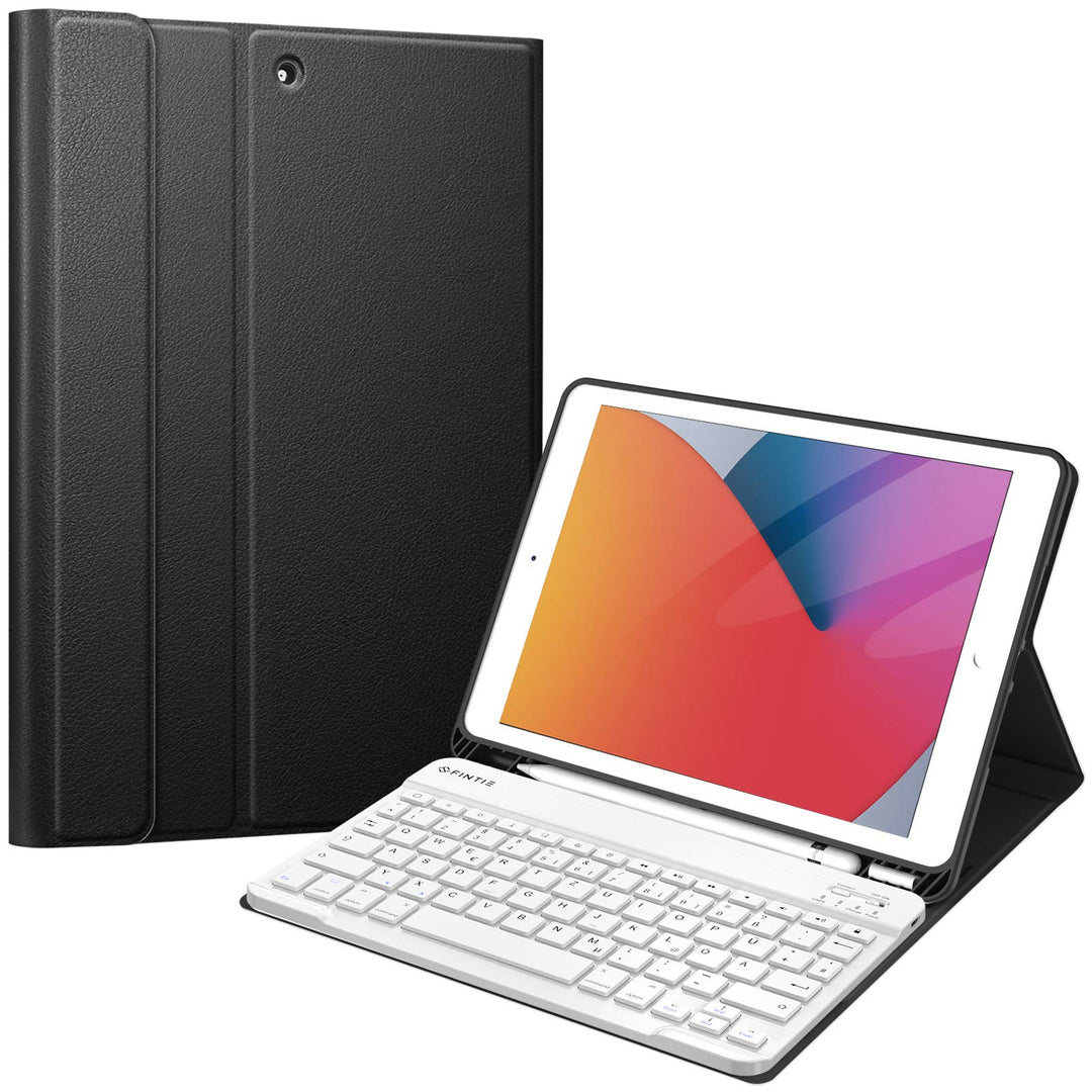FINTIE Tastatur Hülle für iPad 10.2 Zoll (8. und 7. Generation - 2020/2019), Soft TPU Rückseite Gehä
