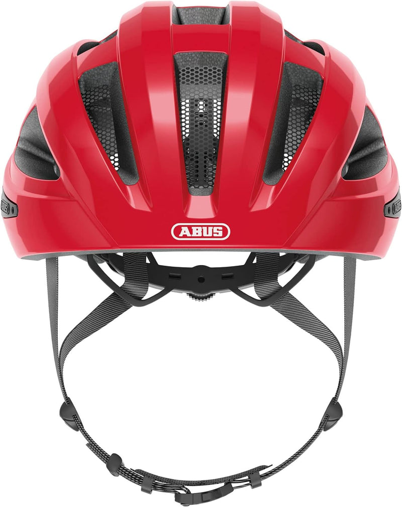 ABUS Rennradhelm Macator - sportiver Fahrradhelm für Einsteiger - auch für Zopfträger/-innen - für D